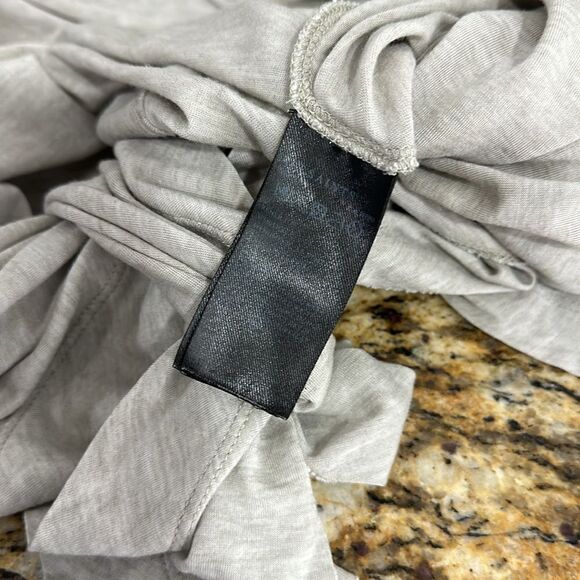 All Saints Long Sleeve Tie Front Cardigan Cover Up In Greige Size M - Picture 7 of 9